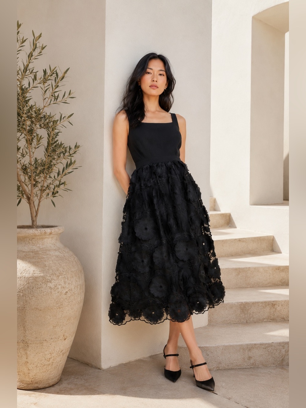 NWT Anthropologie Maeve Floriana Embroidered Romantic Lace Midi Dress size 0